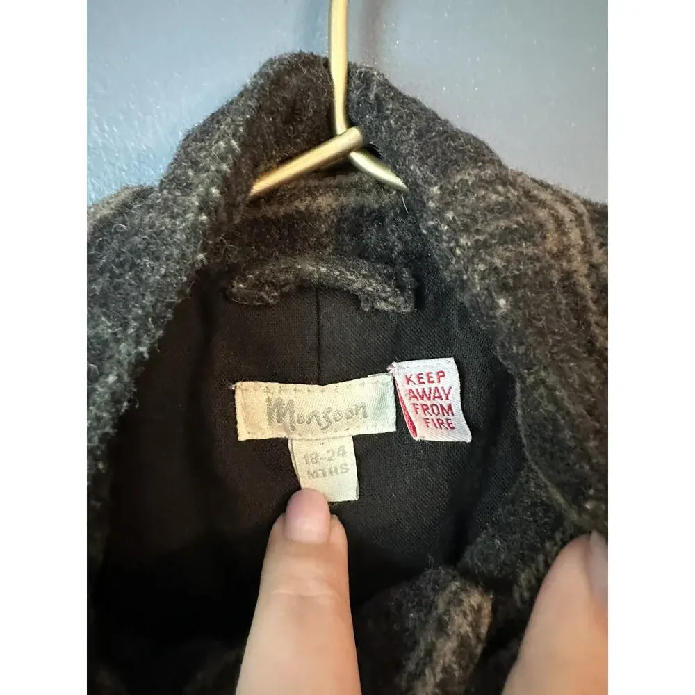 Monsoon‎ Plaid Wool Blend Coat